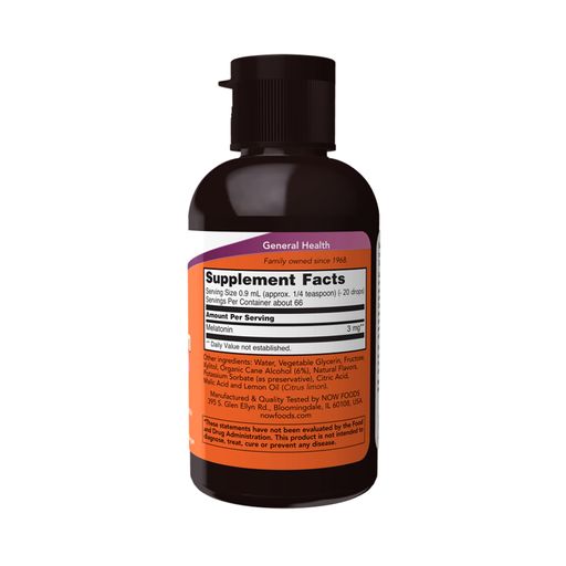 Мелатонин NOW Foods Liquid Melatonin жидкий, 59 мл