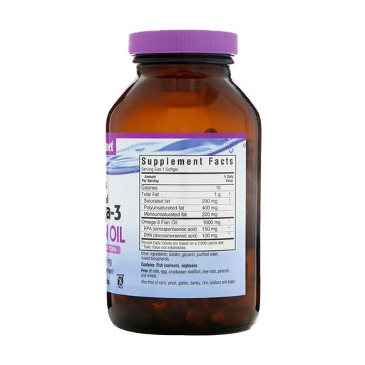 Натуральна Омега-3 з лососевого жиру Bluebonnet Nutrition Natural Omega-3 Salmon Oil, 90 капсул