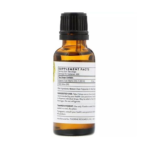 Вітамін Д Thorne Research Vitamin D в краплях, 30 мл