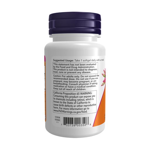 Витaмин A и Д NOW Foods Vitamin A & D 10.000/400, 100 капсул
