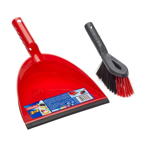Совок с короткой ручкой и щеткой Vileda Dustpan, 1 шт