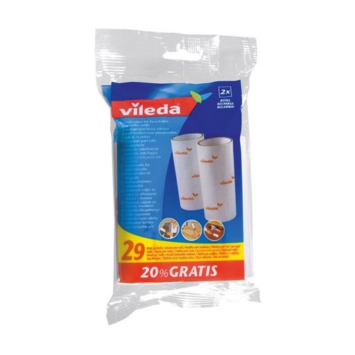 Запасной блок для роллера для чистки одежды Vileda (спиральный), 2 шт*29 листов