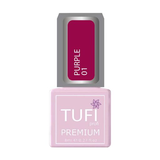 Уцінка! Гель-лак для нігтів Tufi Profi Premium Purple 01 Марсала, 8 мл