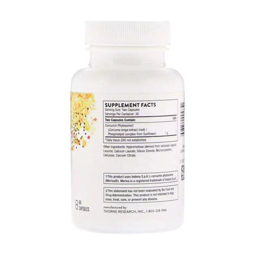 Фітосома куркуміну Thorne Research Curcumin Phytosome 1000 мг, в капсулах