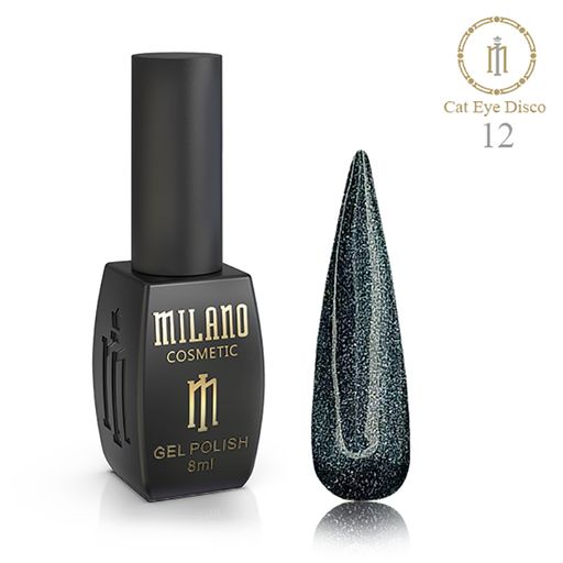 Светоотражающий гель-лак для ногтей Milano Cosmetic Gel Polish Cat Eye Disco, 8 мл