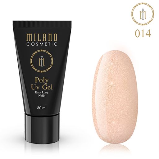 Акрил-гель для нарощування нігтів Milano Cosmetic Poly Gel Shimmer UV/LED, 30 г