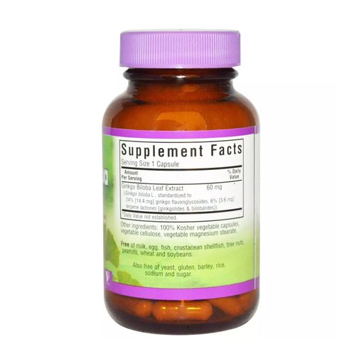 Экстракт листьев гинкго билоба Bluebonnet Nutrition Ginkgo Biloba в капсулах