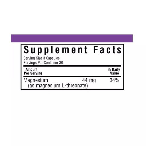 Магния L-Треонат Bluebonnet Nutrition Magnesium L-Threonate, 90 капсул