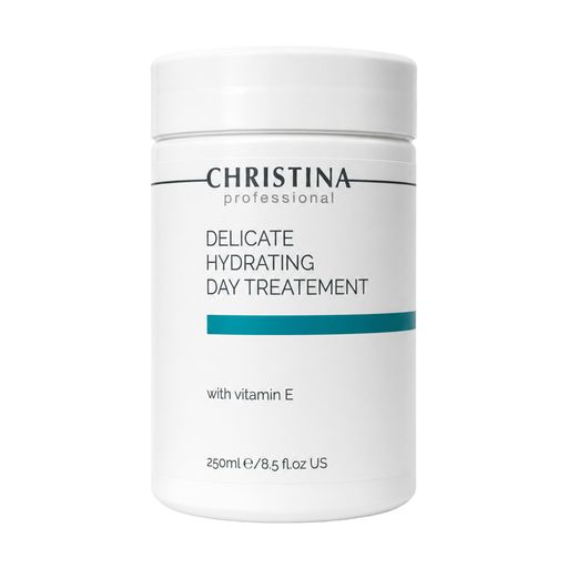Делікатний зволожувальний денний крем для обличчя Christina Delicate Hydrating Day Treatment + Vitamin E, для нормальної та сухої шкіри, 250 мл