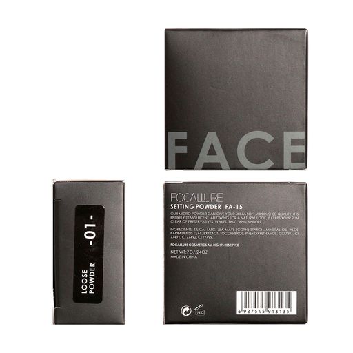 Уценка! Рассыпчатая финишная пудра для лица Focallure Face Loose Powder 01, 7 г