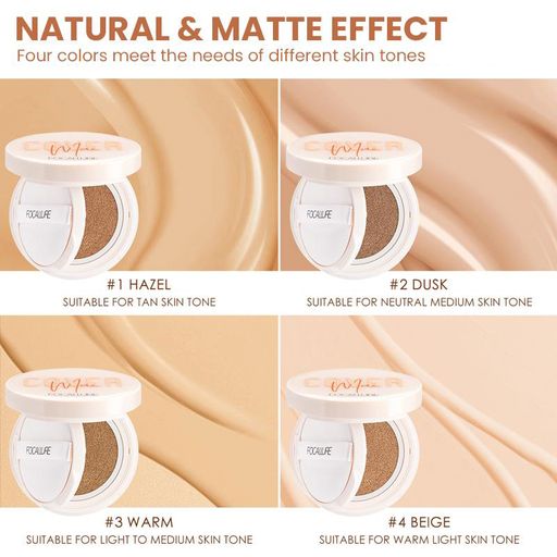 Тональный кушон для лица Focallure Covermax Matte BB Cushion, 12 г