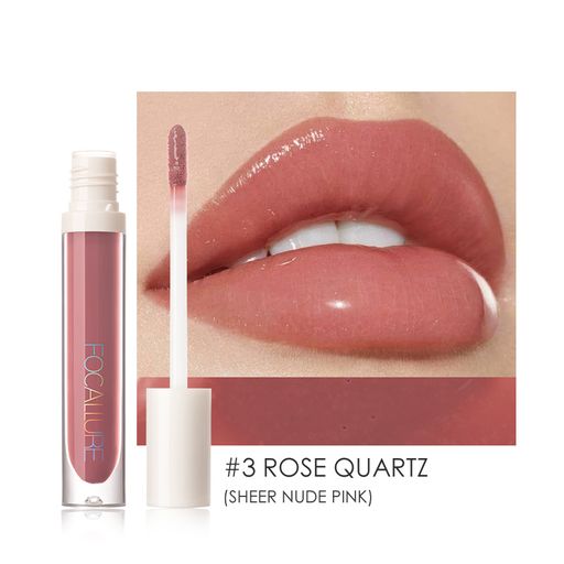 Уценка! Блеск для губ с эффектом увеличения Focallure PlumpMax High Shine Lip Gloss 03 Rose Quartz, 2.5 г