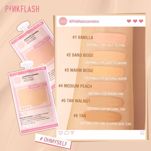 Тональная основа для лица Pinkflash Lasting Matte Mini Foundation, 5 мл (миниатюра)