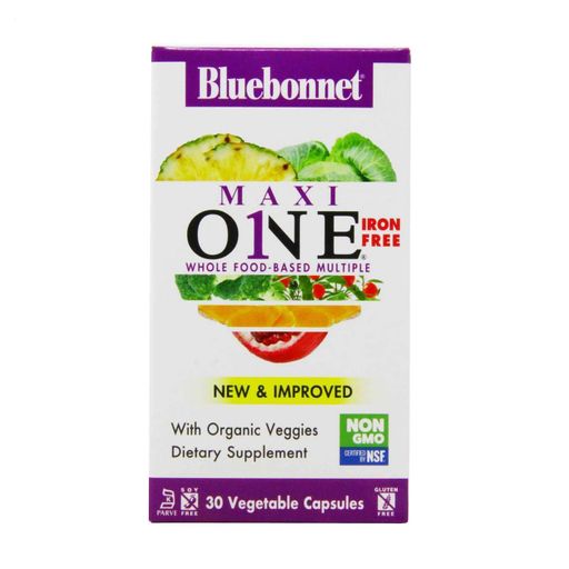 Мультивитамины Bluebonnet Nutrition Maxi One Iron Free без железа, 30 капсул