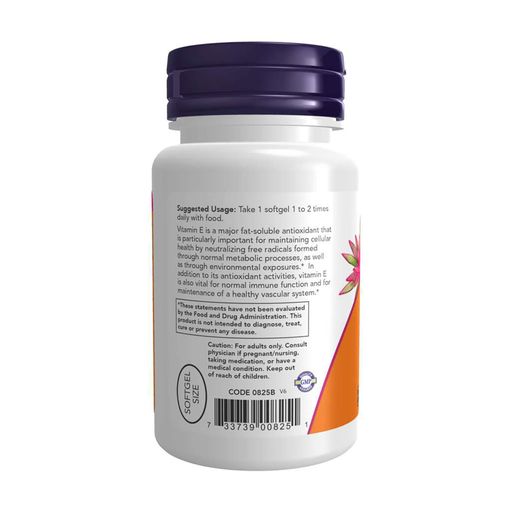 Вітамін E-200 NOW foods Natural E-200, 100 капсул