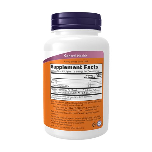 Конъюгированная линолевая кислота NOW Foods CLA 800 мг в желатиновых капсулах