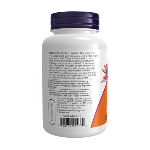 Комплекс B-100 NOW foods B-100, 100 капсул