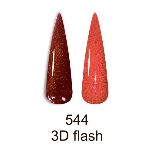 Уценка! Светоотражающий гель-лак для ногтей Canni Disco 3D Flash 544 искристый красный, 7.3 мл