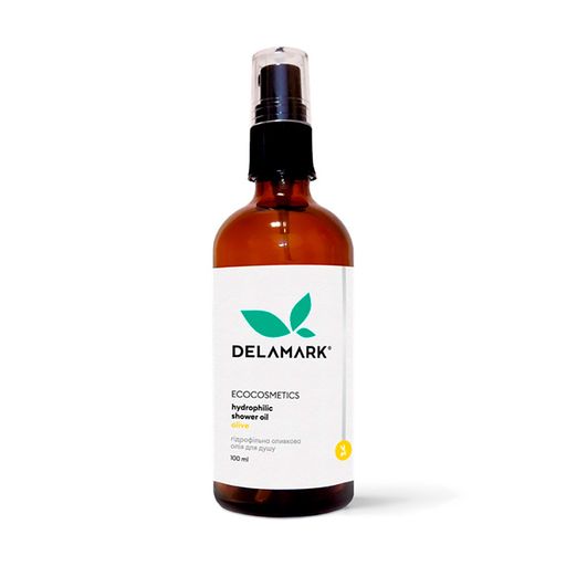 Уценка! Гидрофильное оливковое масло для душа Delamark Hydrophilic Shower Olive Oil, 100 мл