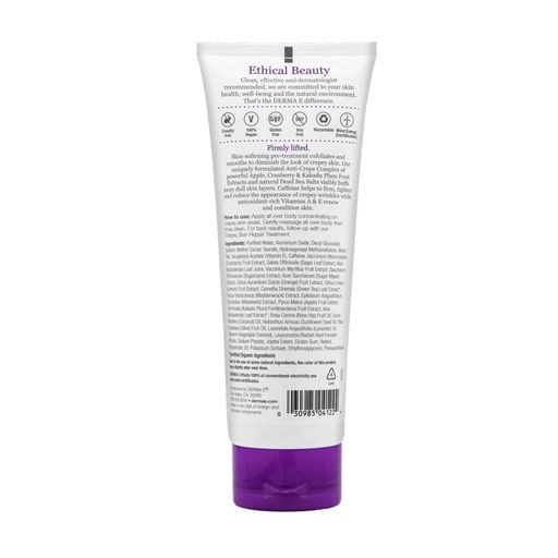 Отшелушивающий скраб для лица Derma E Crepey Skin Pre-Treatment Exfoliating Scrub для восстановления тургора кожи, 170 г