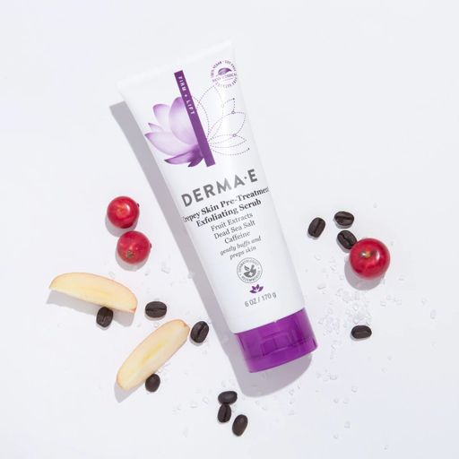 Отшелушивающий скраб для лица Derma E Crepey Skin Pre-Treatment Exfoliating Scrub для восстановления тургора кожи, 170 г