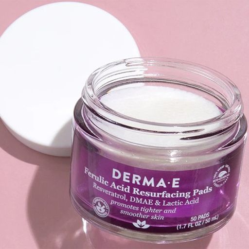 Отшелушивающие пилинг-пады для лица Derma E Ferulic Acid Resurfacing Pads для упругости и гладкости кожи, 50 шт