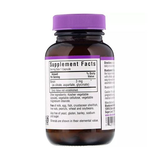 Потрійний бор Bluebonnet Nutrition Triple Boron 3 мг, 90 капсул