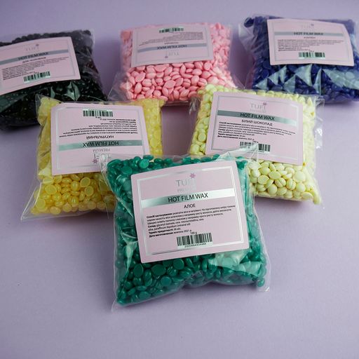 Горячий полимерный воск в гранулах Tufi Profi Premium Hot Film Wax Алое, 100 г