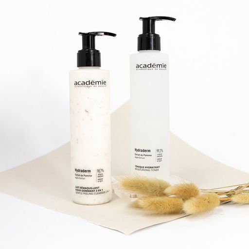 Очищающий мягкий пилинг- молочко для лица 2 в 1 Academie Hydraderm Apple Extract Gentle Peeling Cleanser 2 в 1, 200 мл
