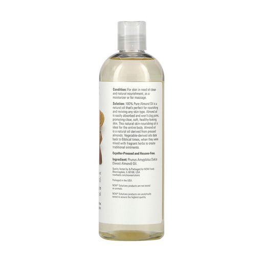 Олія солодкого мигдалю Now Foods Solutions Sweet Almond Oil, 473 мл