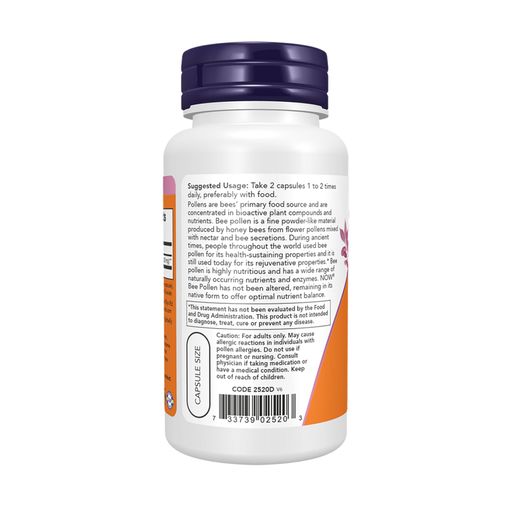 Пчелиная пыльца NOW foods Bee Pollen 500 мг, 100 капсул