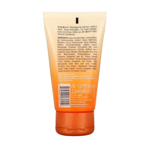Шампунь Giovanni 2chic Ultra-Volume Shampoo Tangerine & Papaya Butter для тонких и ослабленных волос