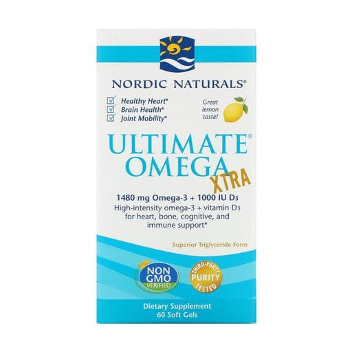 Риб'ячий жир Nordic Naturals Ultimate Omega Xtra Lemon 1480 мг, зі смаком лимона, 60 капсул
