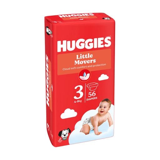 Підгузки Huggies Little Movers Jumbo розмір 3 (4-9 кг), 56 шт