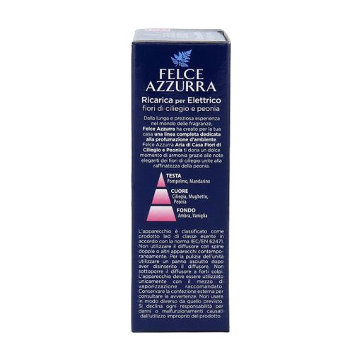 Сменный блок к электрическому освежителю воздуха Felce Azzurra Пион и вишневый цвет, 20 мл