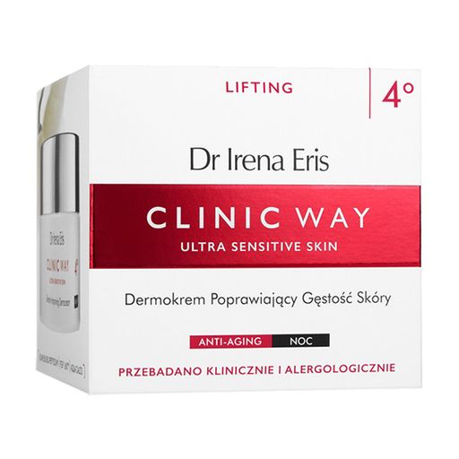 Ночной крем Dr Irena Eris Clinic Way 4° Пептидный лифтинг, для очень чувствительной кожи лица, 50 мл
