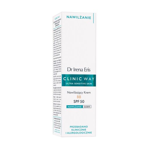 Увлажняющий BB-крем Dr Irena Eris Clinic Way SPF 50 для очень чувствительной кожи лица, 30 мл
