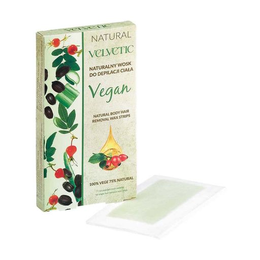 Восковые полоски для депиляции тела Velvetic Vegan Natural Body Hair