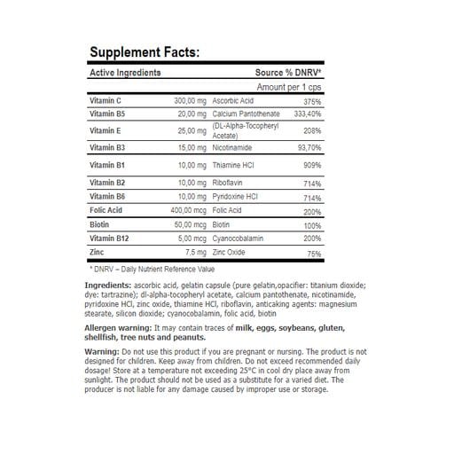 B-комплекс + вітамін C та E Amix Nutrition B-Complex + Vitamin C & E, 90 капсул