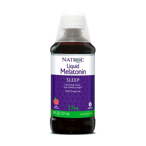 Мелатонин Natrol Liquid Melatonin Sleep Лесные ягоды 2.5 мг, в жидкости, 237 мл