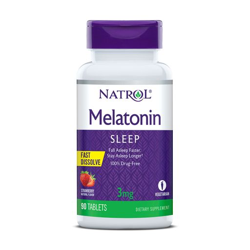 Мелатонин Natrol Melatonin Sleep Клубника, 3 мг, 90 таблеток