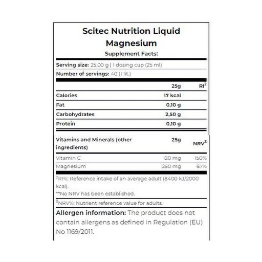 Магній Scitec Nutrition Liquid Magnesium Ананас-апельсин, в рідині, 1 л