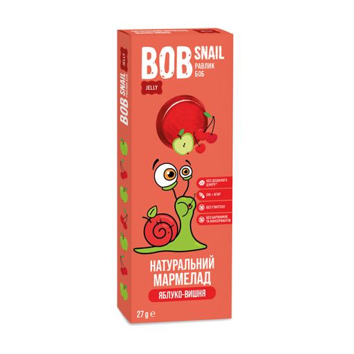 Натуральний мармелад Bob Snail Яблуко-вишня