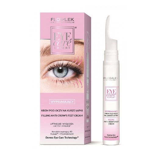 Крем для кожи вокруг глаз Floslek Eye Care Эксперт Filling Anti-Crow's Feet Cream против гусиных лапок, 15 мл