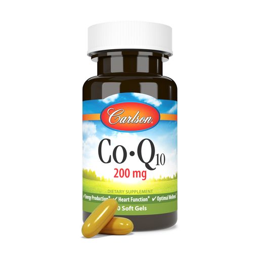Коэнзим Q10 Carlson Labs CoQ10, 200 мг, 30 гелевых капсул