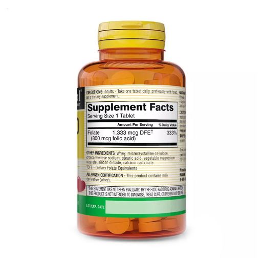 Фолиевая кислота Mason Natural Folic Acid 800 мкг, 100 таблеток