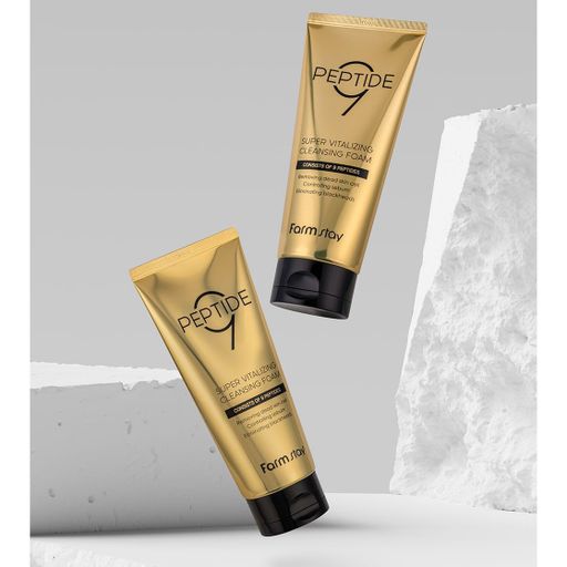 Уцінка! Пінка для вмивання FarmStay Peptide 9 Super Vitalizing Cleansing Foam з пептидами, 180 мл