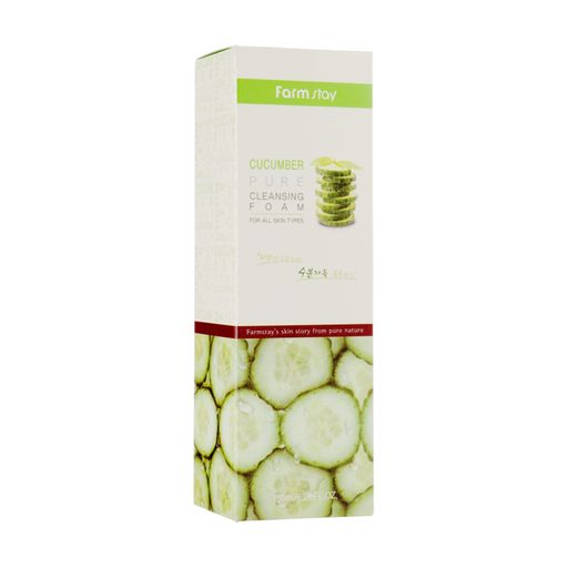 Пінка для вмивання FarmStay Pure Cleansing Foam Cucumber з екстрактом огірка, 180 мл