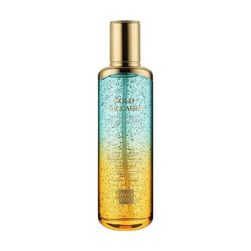 Тонер-сыворотка для лица FarmStay Gold Collagen Nourishing 2 In 1 Serum Toner с коллагеном и золотом, 130 мл