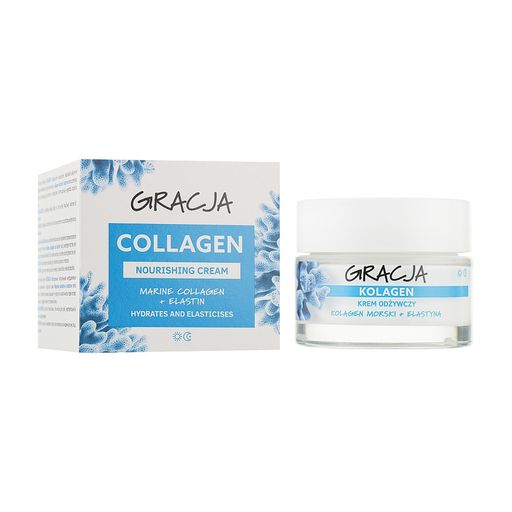 Питательный крем для лица Gracja Collagen Nourishing Cream с морским коллагеном и эластином, 50 мл